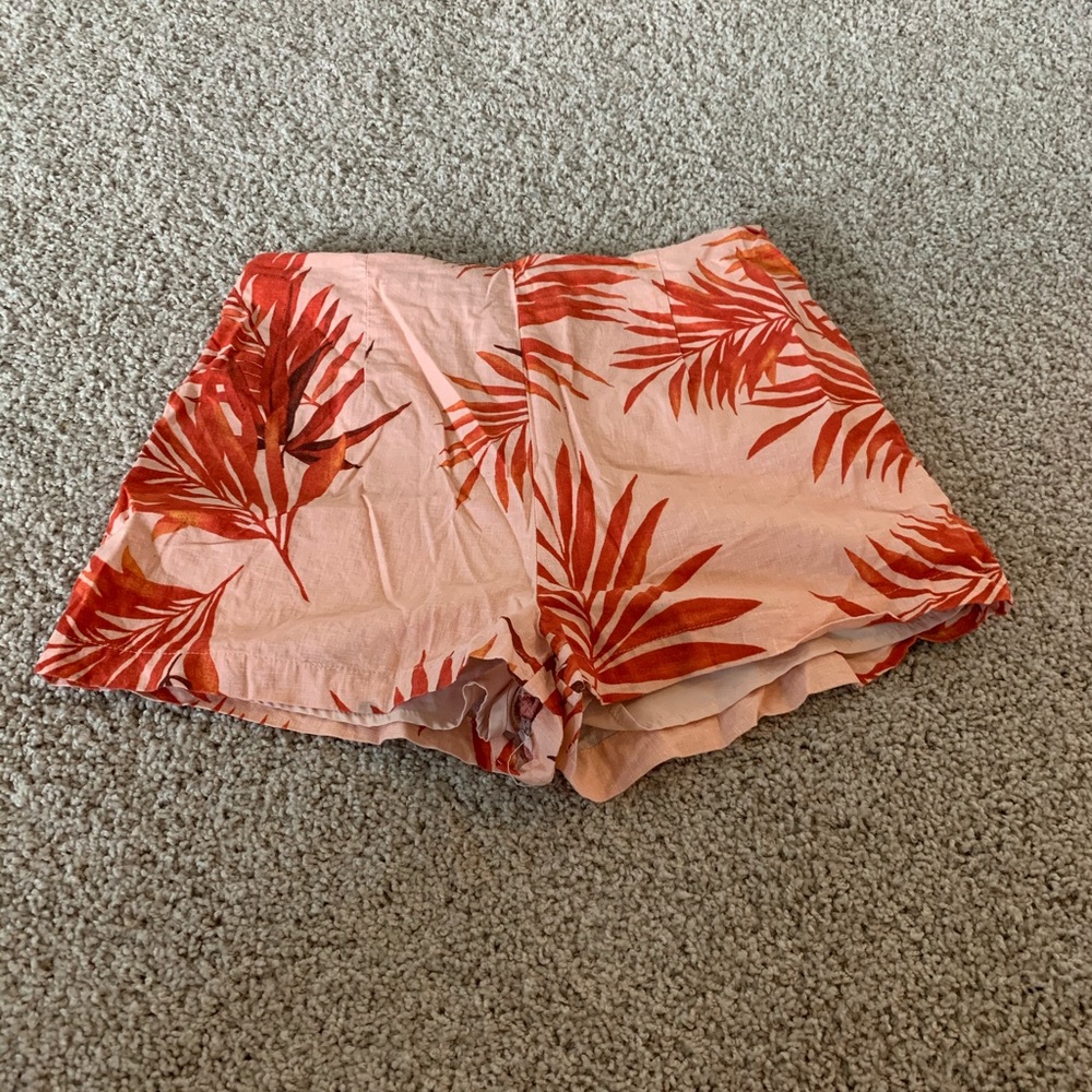 Coral and Orange Hawaiian Shorts